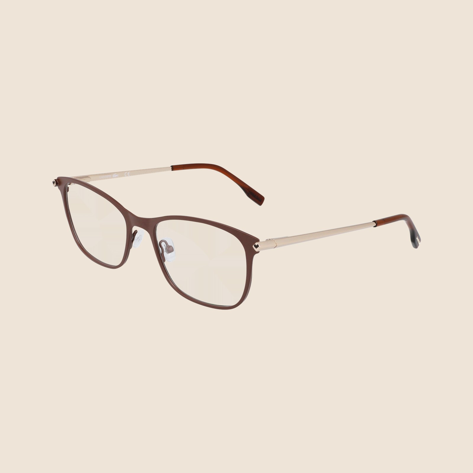 Lacoste L2276 Marrom e Ouro Rosé